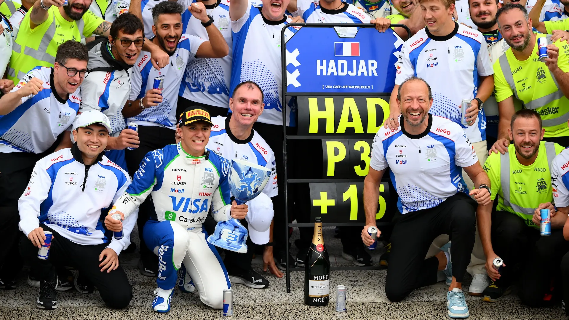 ZANDVOORT, NETHERLANDS - AUGUST 31: Third placed Isack Hadjar of France and Visa Cash App Racing